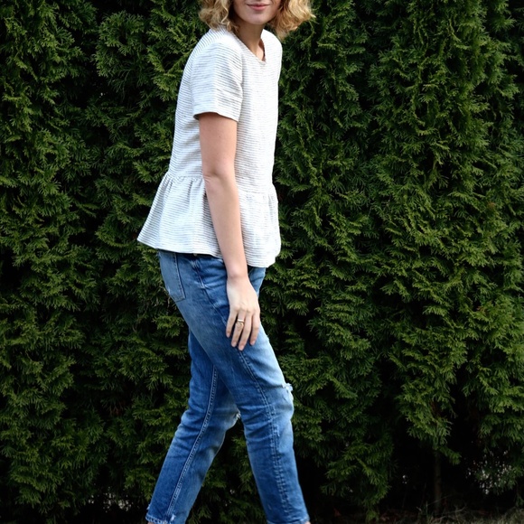 OFFON Linen Peplum Blouse in Yellow, L - Picture 14 of 14